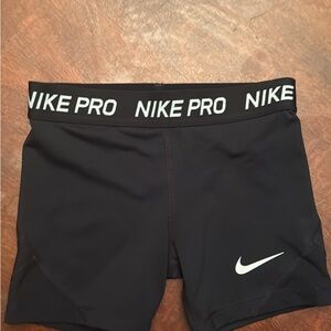 Nike Pro Girls Black Shorts